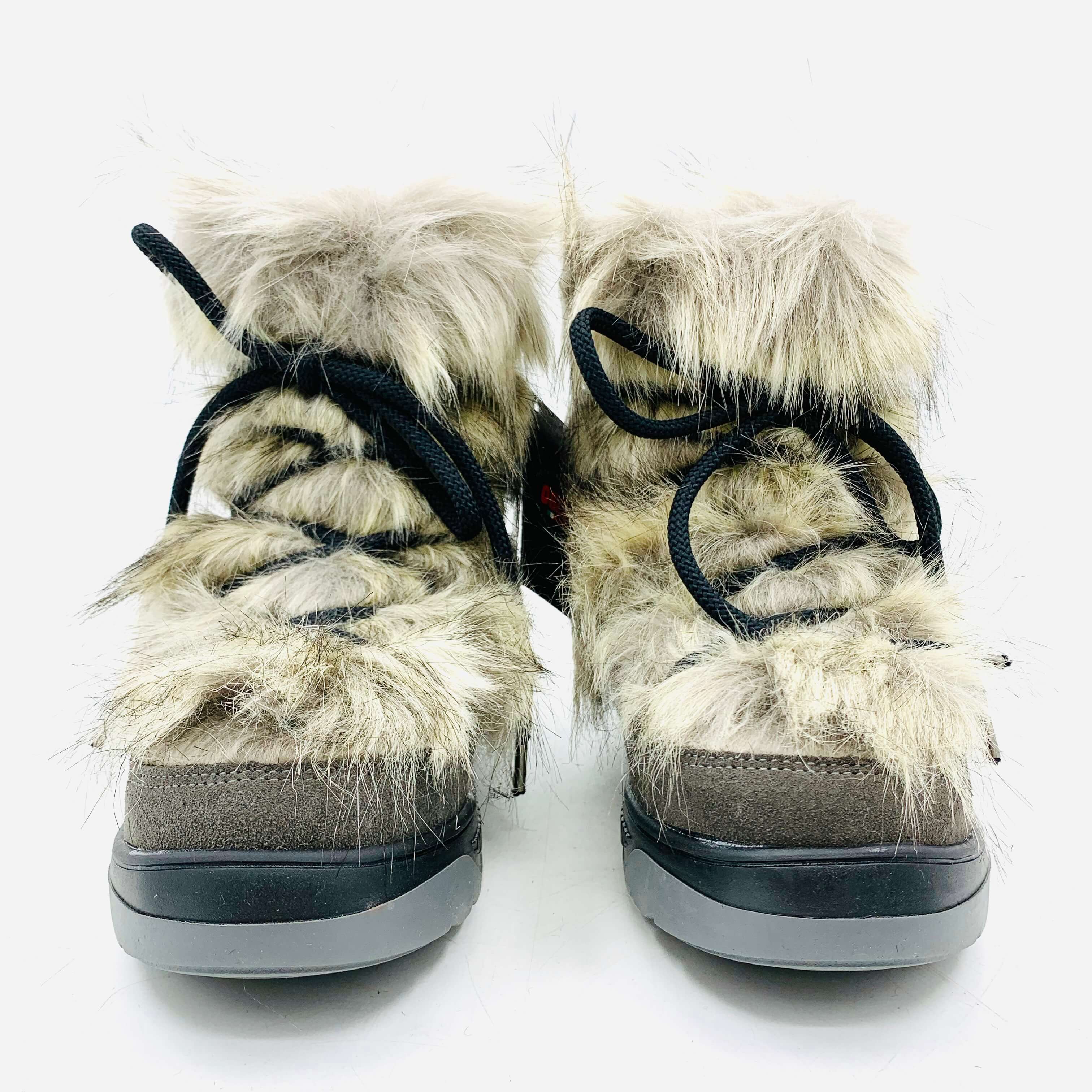 Oscar Sport Short Gray Fur Boots Womens Size EU 37 / US 7 eBay