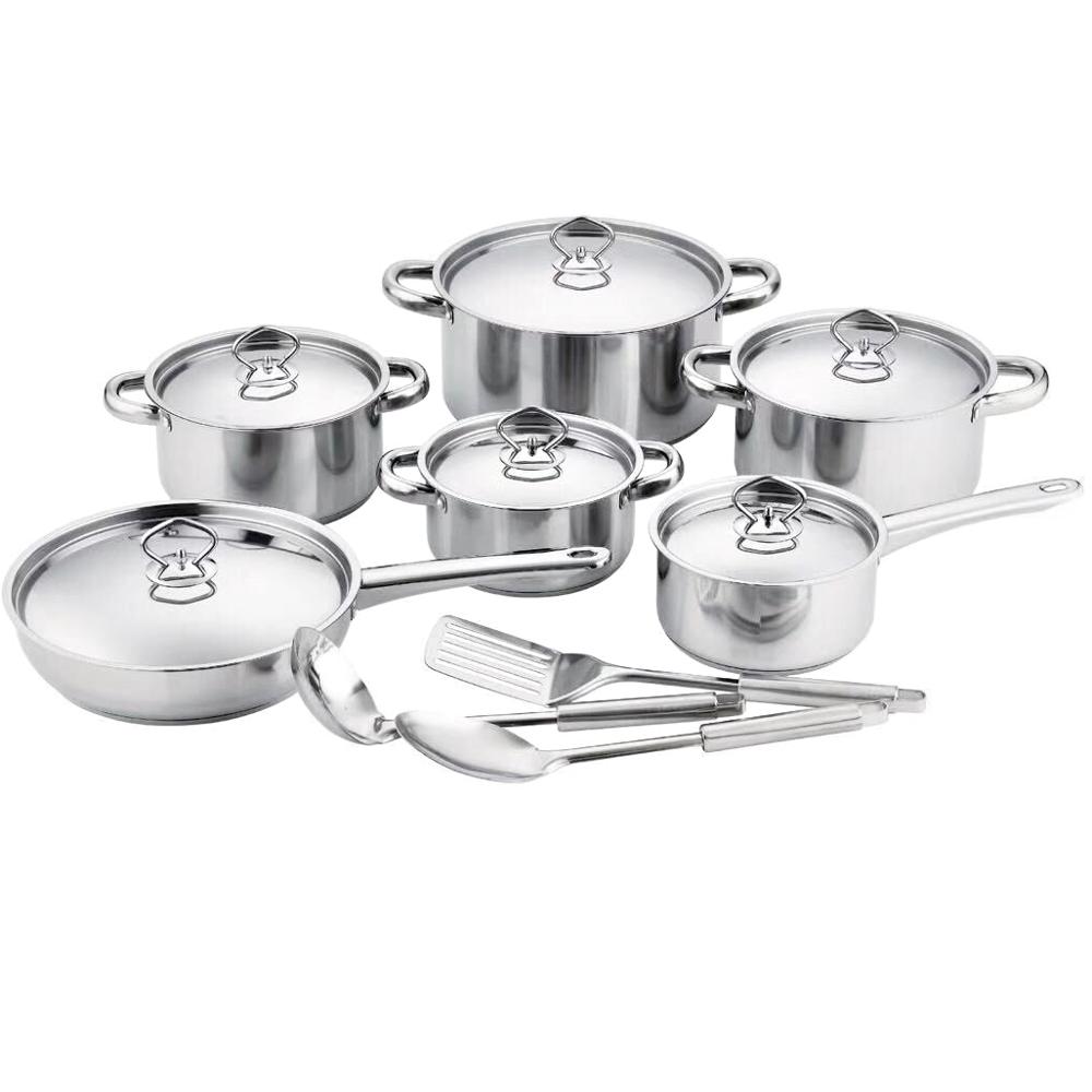 15pc Aluminium Pan Set Cookware Induction Frying Non Stick Saucepan