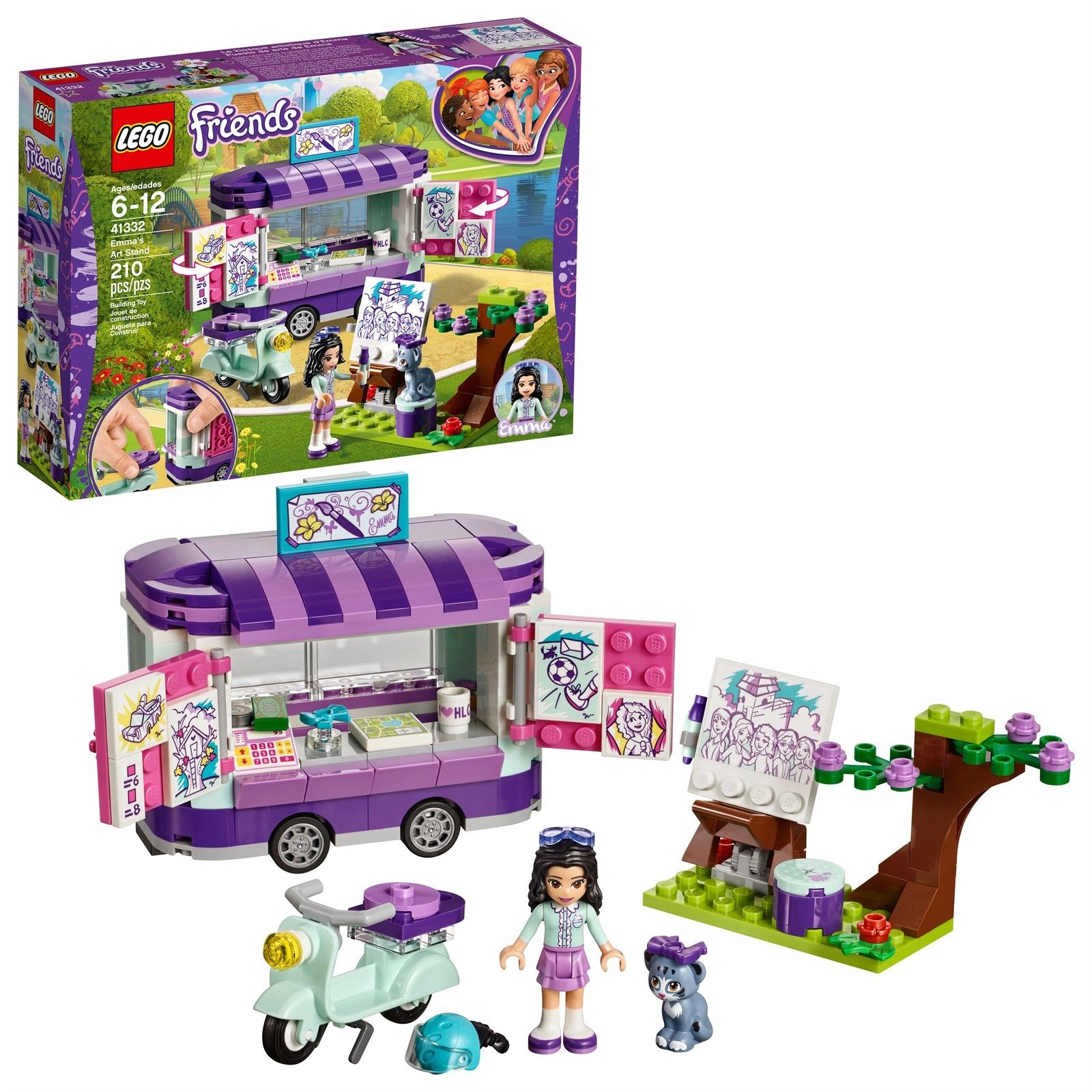 LEGO Friends 41332 Emma's Art Stand Building Toy Set Blocks for 612