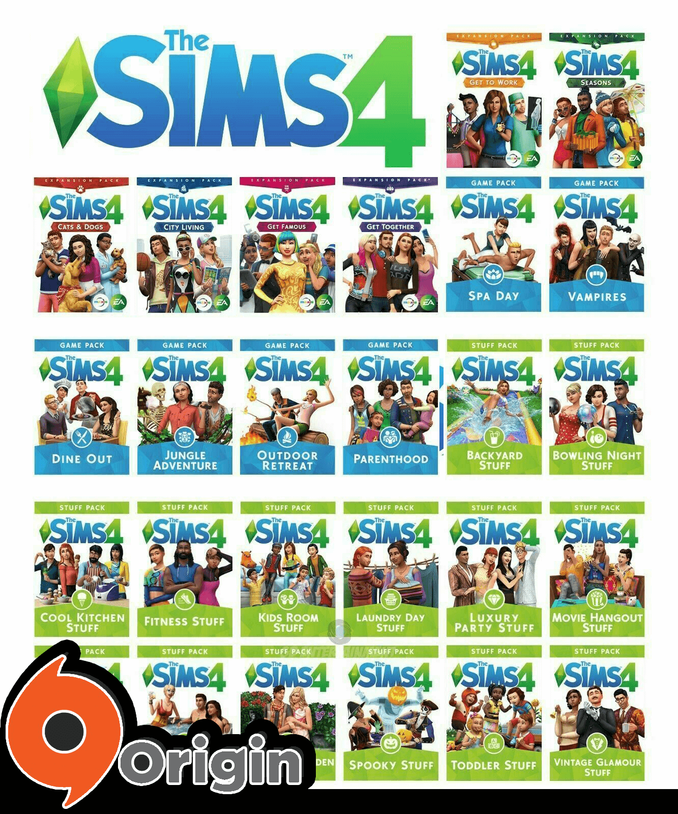 download the sims 4 expansion packs free mac